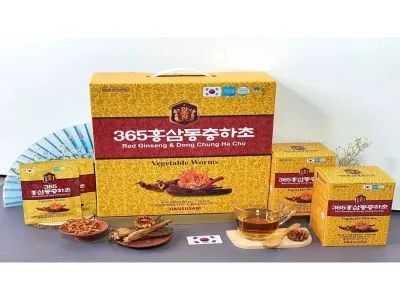 Nước Hồng Sâm Đông Trùng Hạ Thảo 365 HANSUSAM (70ml x20 gói) Tăng Đề Kháng ,Bảo Vệ Cơ Thể